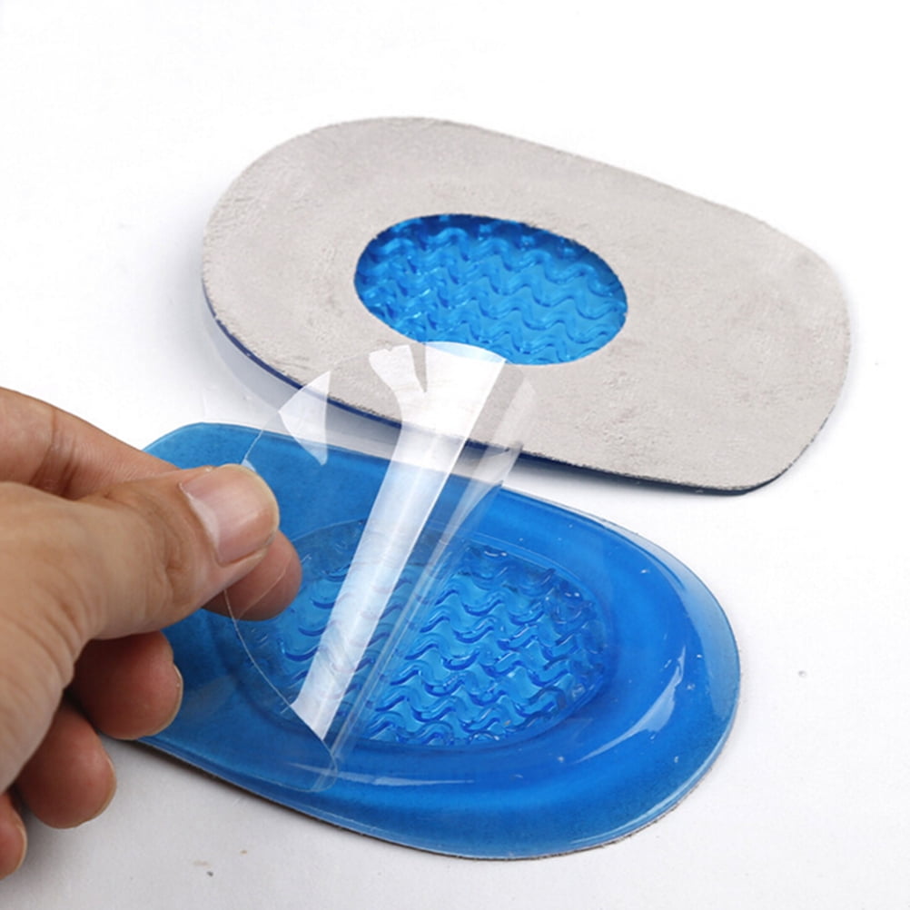 1Pair Silicon Gel Heel Cushion Insoles Soles Spur Support Shoe Pad Feet Car XS 