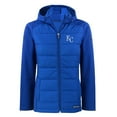 thumbnail image 2 of Women's Cutter & Buck  Royal Kansas City Royals Evoke Hybrid Eco Softshell Recycled Full-Zip Hoodie Jacket, 2 of 3