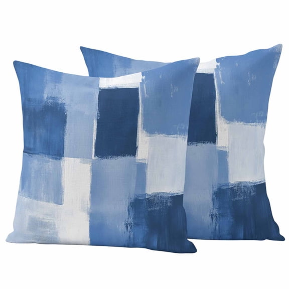 Outdoor Waterproof Pillow Covers Modern Abstract Geometric Graffiti Art Decorative Throw Pillow Protectors,Pillowcase Cushion Cases for Patio Sofa Garden Couch,16x16in,Pack of 2