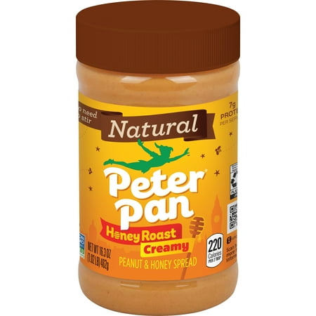 PETER PAN Natural Honey Roasted Creamy Peanut Butter, 16.3 OZ