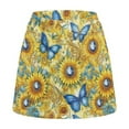 thumbnail image 5 of Garronmavis Tennis Skirt Inner Shorts Running Skirts for Women Golf Athletic A Line Golf Skirt With Pockets High Waisted Skorts Sunflower Butterflies, 5 of 7