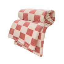Plaid Printed Flannel Throw Blanket, Double Layer Warm And Soft Microfiber Blanket, Lightweight Breathable Home Decor And Travel Companion