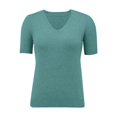 thumbnail image 4 of DondPO Women's T-Shirts Women's Round Neck Short Sleeved Loose T Shirt with A Knit Bottom Short top Shirts for Women Womens tops Green XL, 4 of 9
