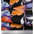 thumbnail image 2 of Soimoi Cotton Poplin Fabric Flower Watercolor Print Fabric by The Yard 42 Inch Wide, 2 of 3