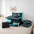 thumbnail image 6 of jejeloiu Cheerleader Theme Twin Bedding Sets 7-Piece,Cheer Dancer Bedding Comforter Set,Blue Black Bling Sheet Sets For Children,Breathable Home Decor Reversible, 6 of 8