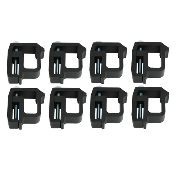 Truck  Clamps, Rustproof Aluminum Long Durability Heavy Duty Design 16Pcs Black Truck Bed Clamps  For Pickup Ladder Rack Canopy Black