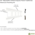 thumbnail image 2 of Ekena millwork 94 1/2"L (Adjustable 32"H to 36"H) Ashford Square Panel Traditional Wainscot Paneling Kit, 2 of 10