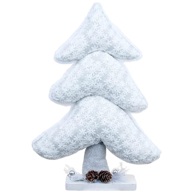 Navidad Plata Blanco Árbol De Navidad Artificial Decoraciones De Feliz Navidad Centro Comercial De Escritorio Decoración De Ventana Para Adornos De Navidad Vogacara HA043952-02