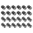thumbnail image 1 of 24 piezas de perillas redondas mini de 0.3'' x 0.32'', tiradores de cajones pequeños, perillas de gabinete, color gris, 1 of 6