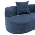 thumbnail image 4 of Christopher Knight Home Modern 126" Curved Sectional Sofa, 5-Seater Modular Couch with 4 Throw Pillows, Navy Blue, 4 of 8