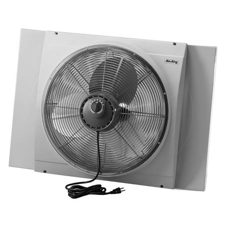 Air King 20 Inch Blades Whole House 120V 3 Speed Window Fan, Gray | (Best Rated Whole House Fan)