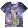 thumbnail image 1 of Makeup Cat Funny All Over Youth T Shirt Multi YSM, 1 of 2