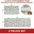 thumbnail image 3 of 2 Pcs Christmas Kitchen Rugs Mat, Non Slip Xmas Snowman Area Rug Set of 2 Washable, Water Absorbent Winter Snow Kitchen Mats Cushioned Anti Fatigue, 18'''' x 48'''' + 18'''' x 30'''', Christmas Decor, 3 of 6