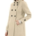 thumbnail image 7 of MODA NOVA Juniors Stand Collar Long Sleeves Double Breasted Trendy Winter Coat, 7 of 7