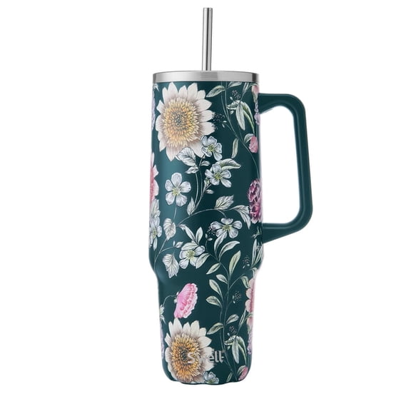 S'well 40 oz Midnight Botanical Insulated Stainless Steel Tumbler