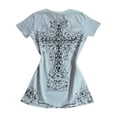 thumbnail image 4 of DHFJKG T Shirts For Women Short Sleeve Summer V Neck Slim Fit Stretchy Tee Gothic Clothes For Teen Girls Stylish Tops, 4 of 5