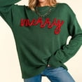 thumbnail image 4 of Suéter navideño 3D para mujer, jersey de punto de cuello redondo y manga larga con retazos de lentejuelas, camisetas de vacaciones de gran tamaño, 4 of 5