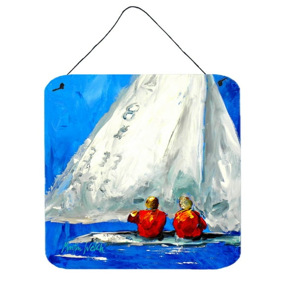 Carolines Treasures MW1360DS66 Sailboat Twos Company Wall or Door Hanging Prints 6x6 multicolor