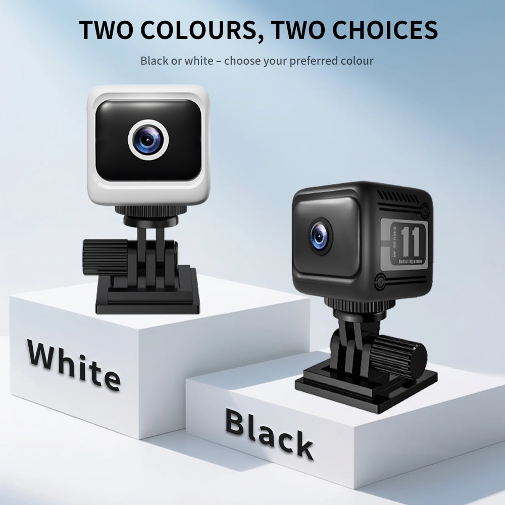 Mini Wireless Security Camera 1080P Battery Powered Indoor Outdoor PIR Motion Detection & 0 Lux Night Vision Cloud/SD Storage 4-User Live View Wire-Free Home Security Camera