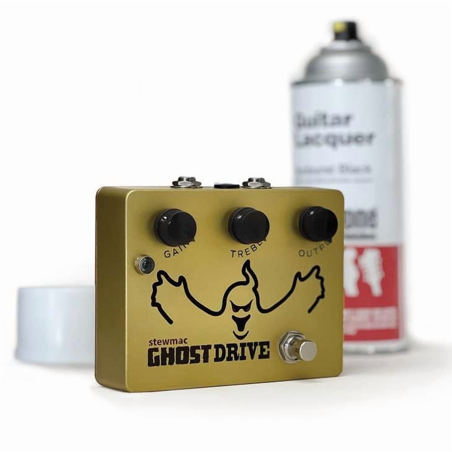 StewMac Ghost Drive Pedal DIY Build Your Own Overdrive Kit, With White Enclosure, Based on the Klon Centaur 12254-W