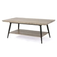 thumbnail image 4 of Canyon Gray Wood Coffee Table With Storage Shelf For Home Grey Extra Space, 4 of 6