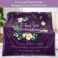 thumbnail image 2 of Grandma Blanket I Love You Blanket for Grandma Soft Grandma Throw Blanket 60" x 50", Purple, 2 of 6