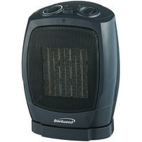 Brentwood H-C1600 1500-Watt Portable Oscillating Ceramic Space Heater and Fan, Black