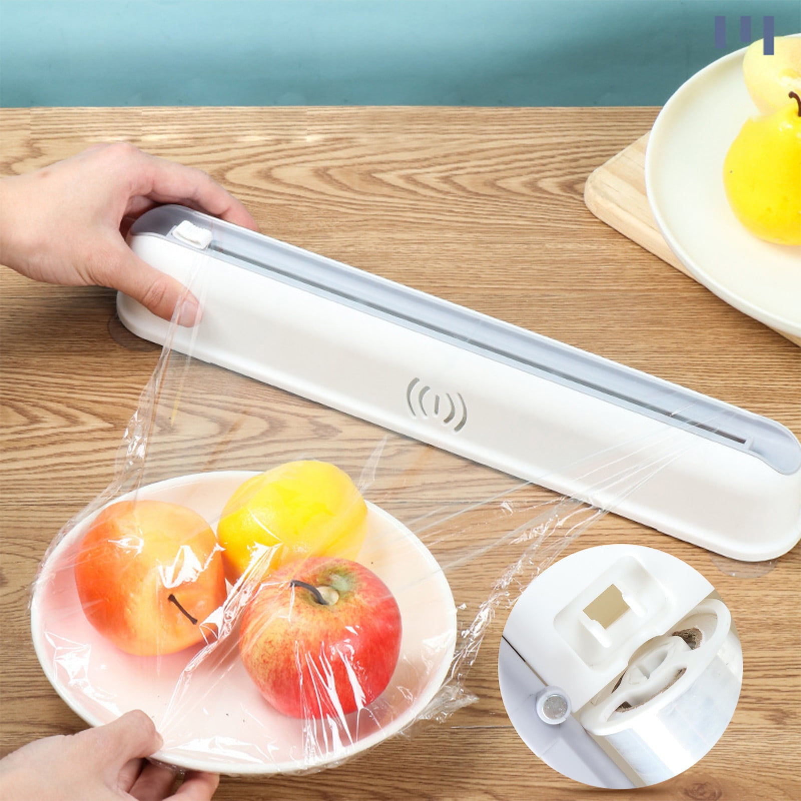 Viadha Kitchen Tools Cling Wrap Cutter - Household Tin Foil Cling Film Box  Cutting Artifact with Magnetic Suction Refrigerator Tray Cutting Box