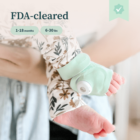 Owlet Dream Sock- FDA-Cleared Smart Baby Monitor with Live Health Readings & Notifications - Bedtime Blue