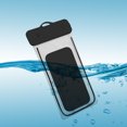 thumbnail image 4 of Ofertas Únicas 2 Pcs Bolsa Móvil Luminosa Impermeable Negra Funda Impermeable Universal Compatible con Teléfono 4.92"x9.65", 4 of 6