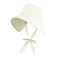 thumbnail image 1 of Sombrero de pescador ajustable y elegante con protección solar para playa Blanco, 1 of 9