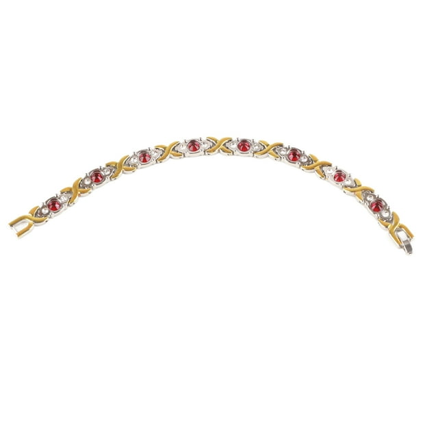 Pulsera magnética de acero de titanio para aliviar el dolor de artritis en mujeres.