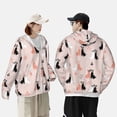 thumbnail image 4 of Daiia White And Black Rabbit UPF 50+ Sun Protection Hoodie Jacket Lightweight Long Sleeve Sun Shirt for Women Men with Pocket Hiking Outdoor-X-Large, 4 of 7