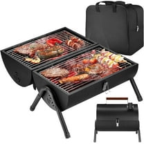 Mibote Portable Iron Charcoal BBQ Grill for Camping and Picnics