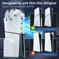 thumbnail image 4 of Ventilador de refrigeración para PS5 Slim Digital/Discs Edition con 3 ventiladores/2 puertos USB, cargador doble para mandos PS5 y Edge, accesorios de refrigeración 2 en 1 para PS5 Slim con luz RGB, 4 of 7