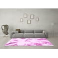 thumbnail image 3 of Ahgly Company Indoor Round Abstract Pink Modern Area Rugs, 4' Round, 3 of 4