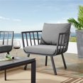 thumbnail image 2 of Modway Fauteuil Patio Extérieur en Aluminium Gris/charbon, 2 of 6