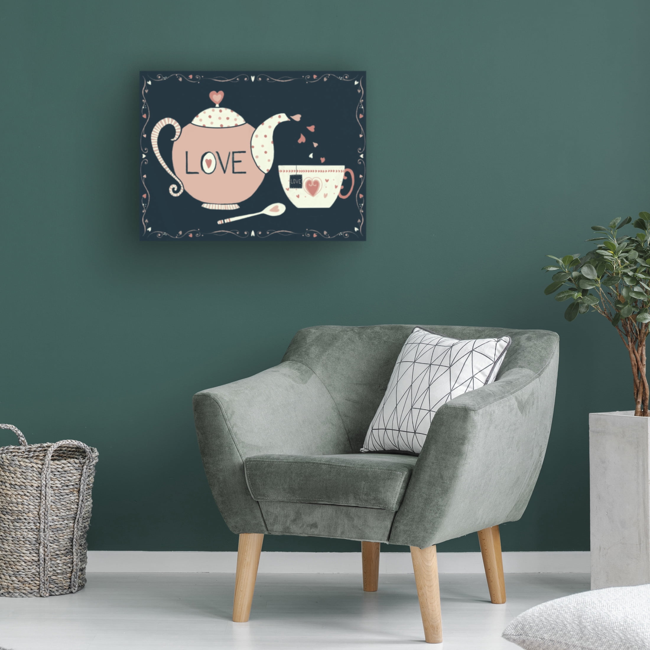 Canvas Wall Art - Christine Rotolo 'Love Tea' Wall Art for Living Room, Bedroom, or Office Décor by Trademark Fine Art - 47 x 35 Inches