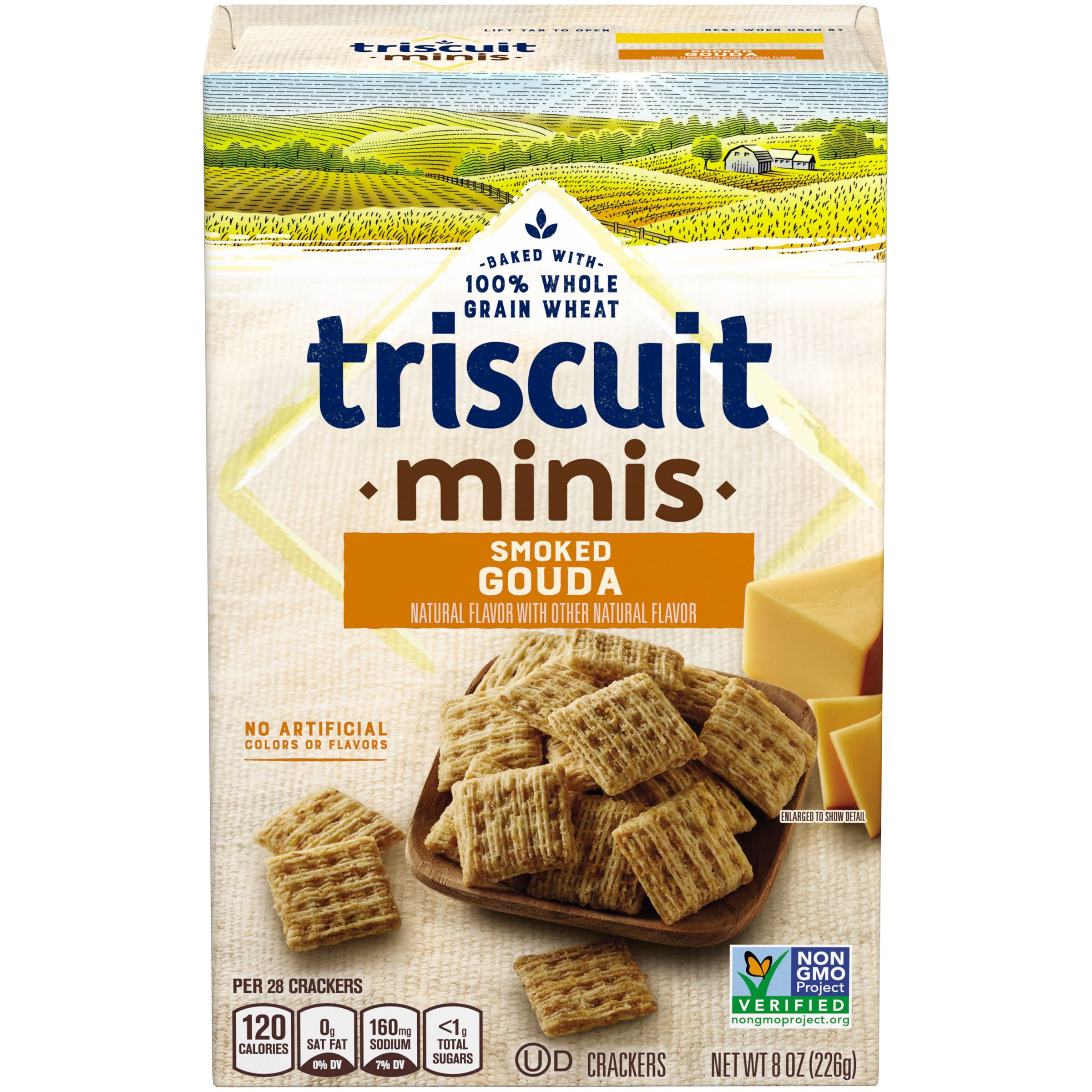 TRISCUIT Minis Crackers, Smoked Gouda Flavor, 1 Box (8 oz.) Walmart