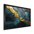 thumbnail image 2 of Designart "Aura of Gold and Green in Abstract Marble II" Abstract Framed Wall Art Decor - Modern Gold Abstract Marble Entryway Framed Wall Art, 2 of 6