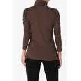 thumbnail image 2 of TheMogan Women's PLUS Essential Soft Jersey Ruched Turtle Neck Long Sleeve Slim Fit Top, 2 of 7