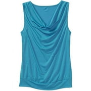 Susie Rose Juniors' Plus Cowl Neck Tank w/ Banded Bottom