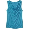 Susie Rose Juniors' Plus Cowl Neck Tank w/ Banded Bottom
