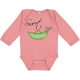 thumbnail image 3 of Inktastic Sweet Pea Girls Long Sleeve Baby Bodysuit, 3 of 5