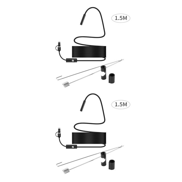 Youkk Phone Checking Camera Devices Home Professional 3 in 1 Interior Inspect Tool Set Accessories Inspection Fitting 5.5mm * 1.5M 2Set