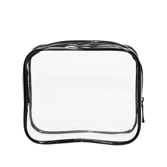 TSA Approved Clear Toiletry Bag, Transparent Travel Makeup Bag with Zipper, Quarter Size 12x3.5x10cm, for Women and Men
