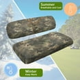 thumbnail image 6 of POLERO Front and Back Seat Cover Universal Fit for Club Car Precedent Golf Cart Camo Hunting Deer Print Breathable Golf Cart Bench Seat Covers for Women Men Washable, 6 of 8