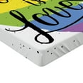 thumbnail image 2 of Ambesonne Pride Fitted Sheet 2 Pcs Set, Love is Love Art LGBT, Queen, Multicolor, 2 of 3