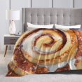 thumbnail image 4 of Cinnamon Roll Blanket Gifts For Kids Adults - Lightweight Throw Blanket For Bedroom Living Room Decor Soft Fuzzy Fleece Cozy Plush Bed Couch 40"X30", 4 of 7