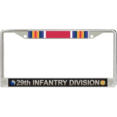 29th Infantry Division WW2 Veteran Service Ribbon License Plate Frame